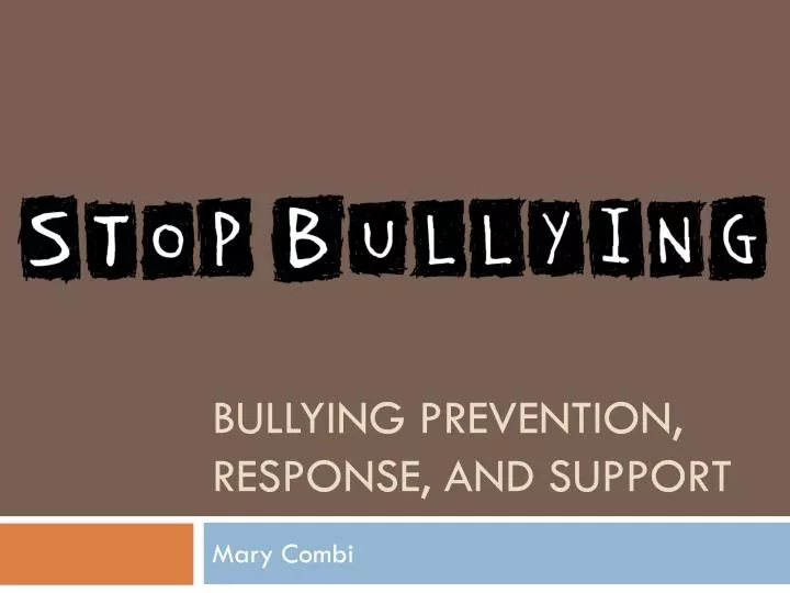 bullying prevention response and support