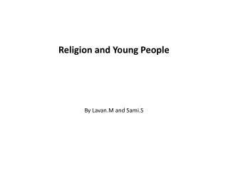 Religion and Young People