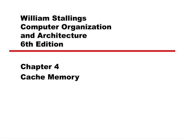 william stallings computer organization and architecture 6th edition