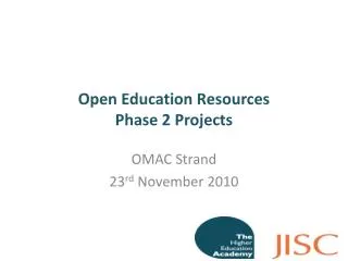 Open Education Resources Phase 2 Projects