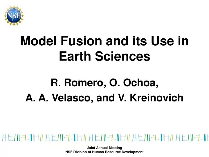 model fusion and its use in earth sciences