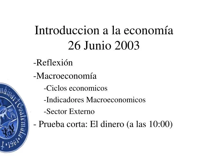 introduccion a la econom a 26 junio 2003