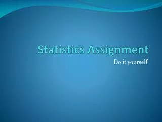 Statistics Assignment