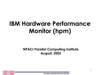 IBM Hardware Performance Monitor (hpm)