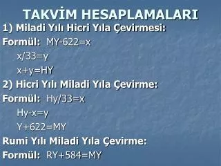 takv m hesaplamalari