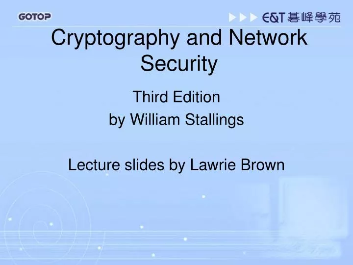 cryptography and network security