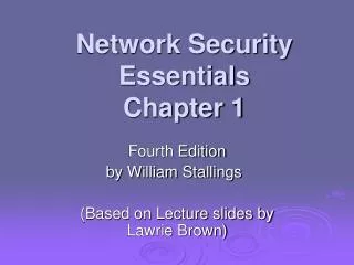 Network Security Essentials Chapter 1