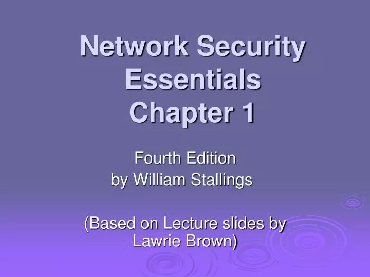 network security essentials chapter 1