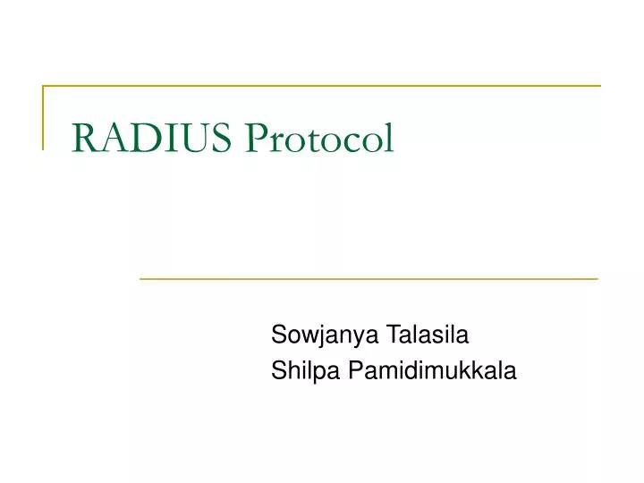 radius protocol
