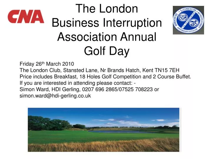 the london business interruption association annual golf day