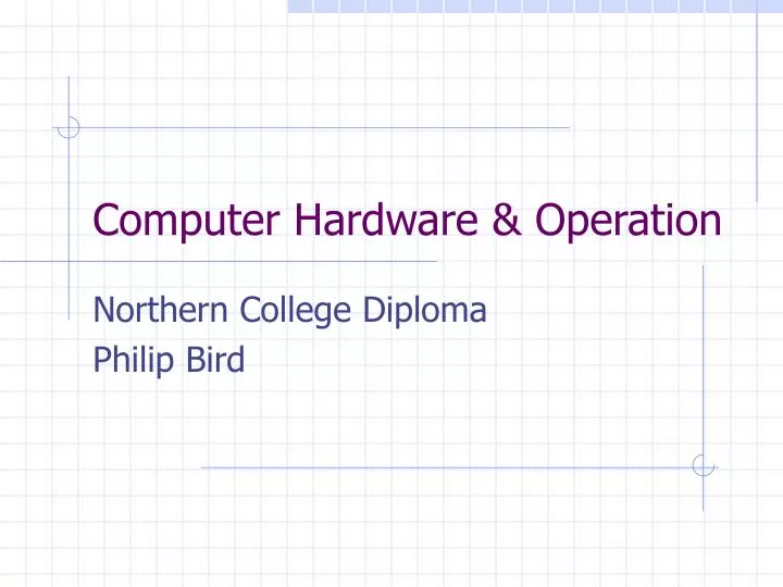 computer hardware operation
