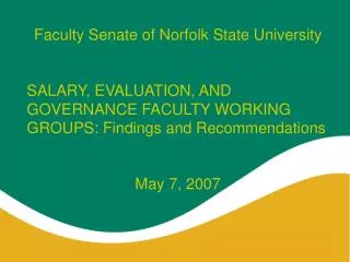 Faculty Senate of Norfolk State University