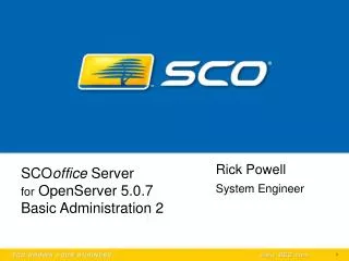 SCO office Server for OpenServer 5.0.7 Basic Administration 2