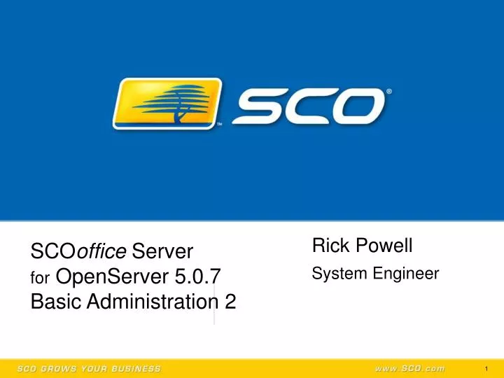 sco office server for openserver 5 0 7 basic administration 2