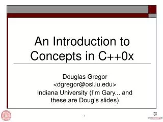 An Introduction to Concepts in C++0x