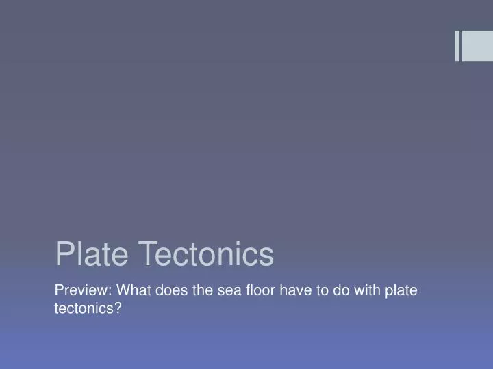 plate tectonics