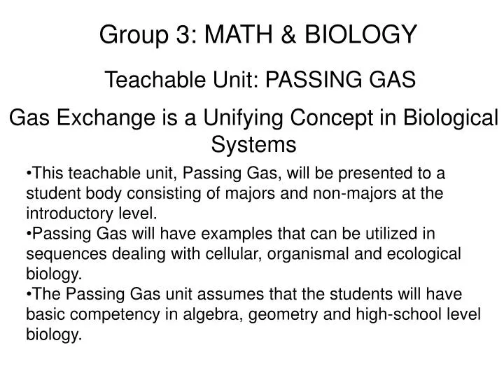 group 3 math biology