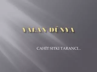 yalan d nya