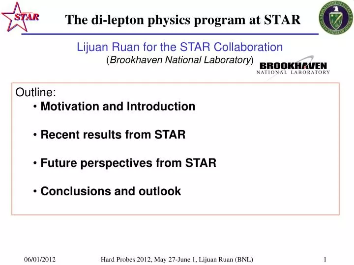 the di lepton physics program at star