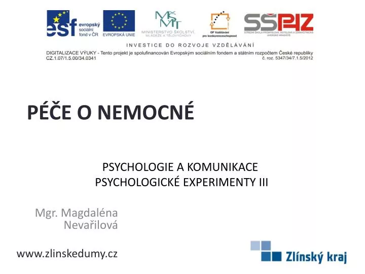 psychologie a komunikace psychologick experimenty iii