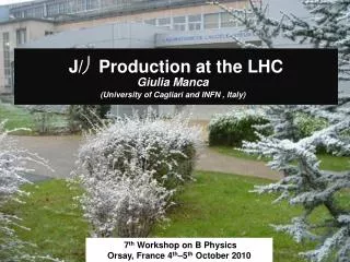 J/ ? Production at the LHC