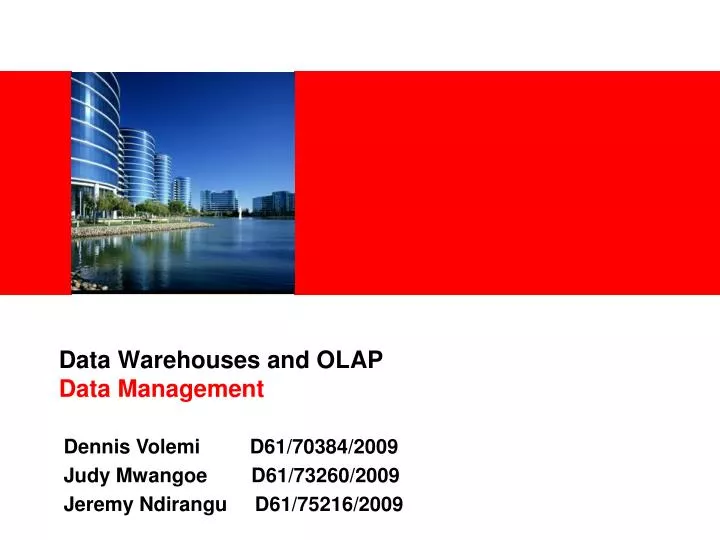 data warehouses and olap data management