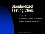 Standardized Testing Clinic - slide 1