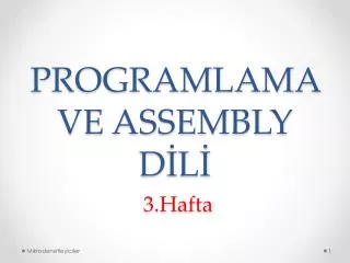 programlama ve assembly d l