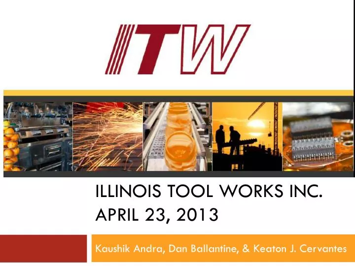 illinois tool works inc april 23 2013