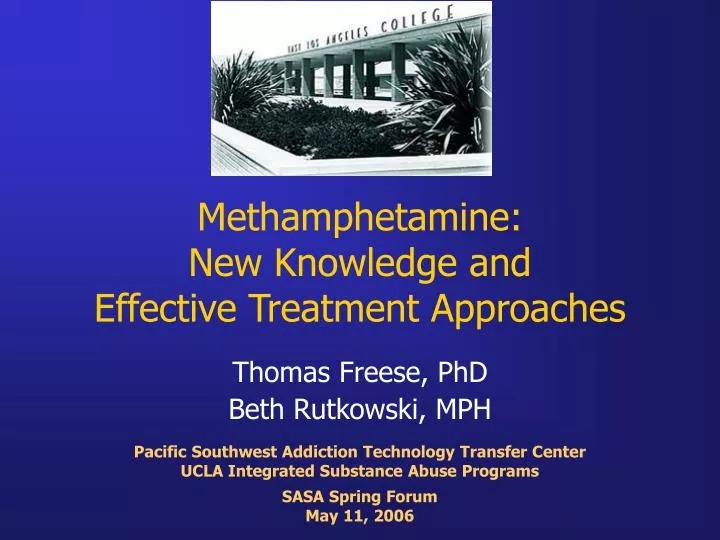 methamphetamine new knowledge and effective treatment approaches