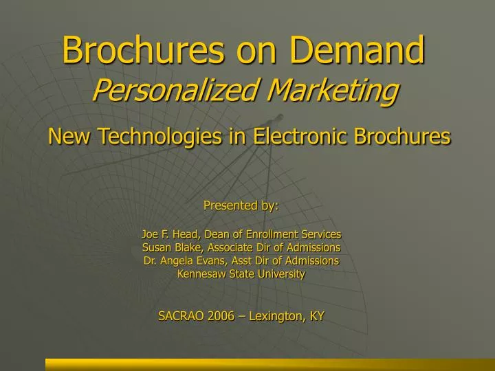 brochures on demand personalized marketing new technologies in electronic brochures