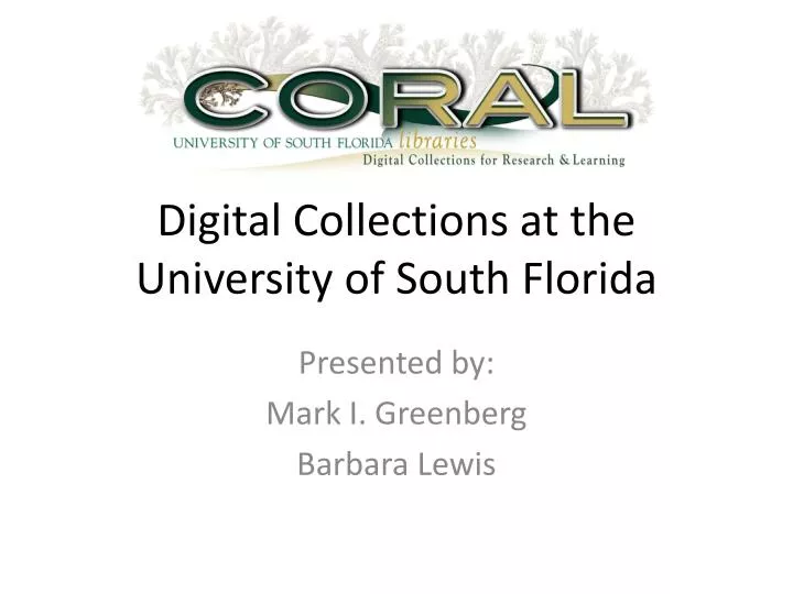 digital collections at the university of south florida