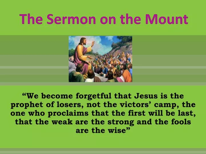 the sermon on the mount