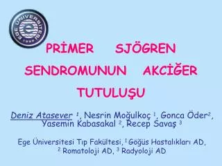 pr mer sj gren sendromunun akc er tutulu u