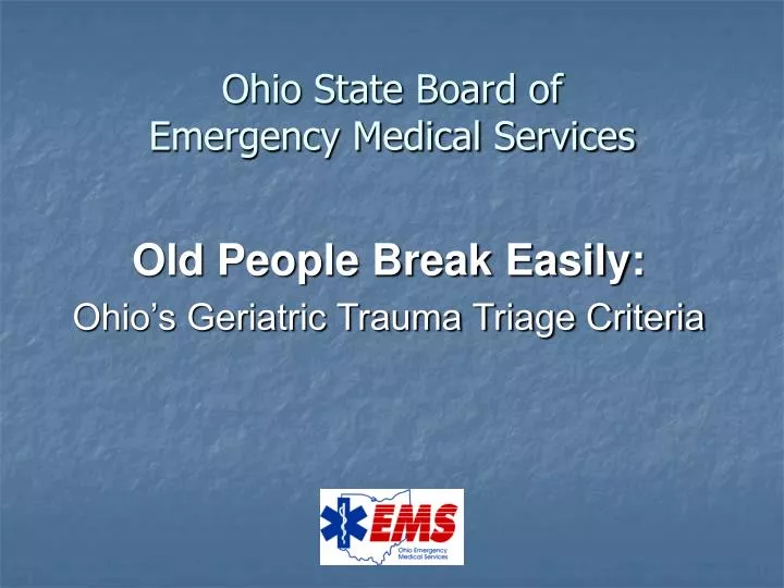 ohio state board of emergency medical services