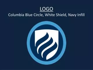 LOGO Columbia Blue Circle, White Shield, Navy Infill