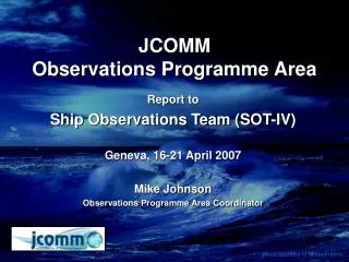 JCOMM Observations Programme Area