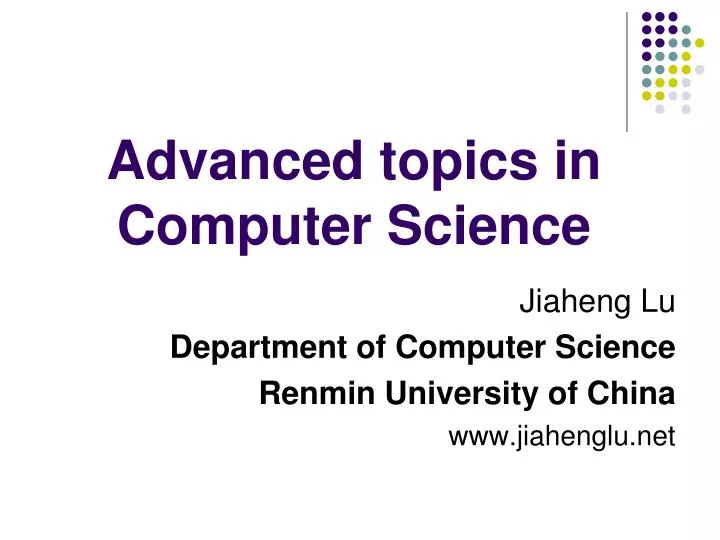 advanced topics in computer science
