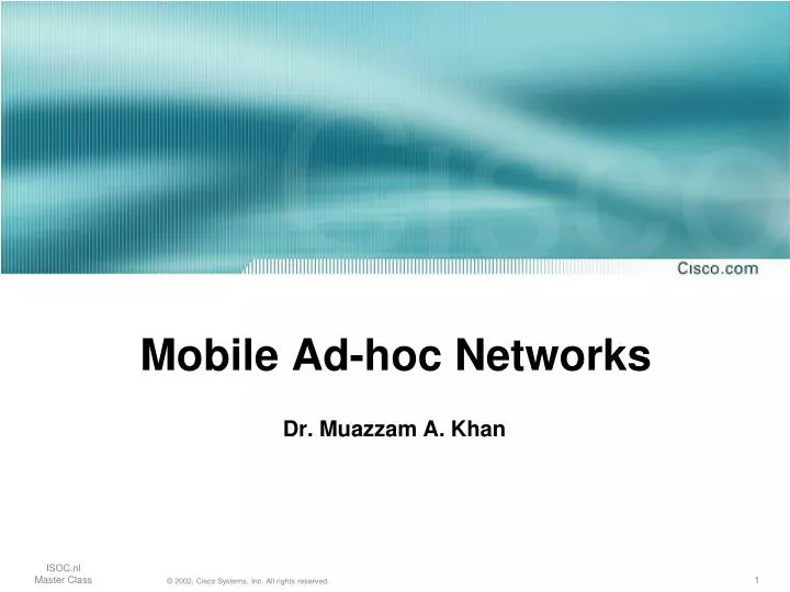 mobile ad hoc networks