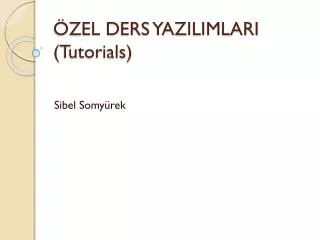 zel ders yazilimlari tutorials