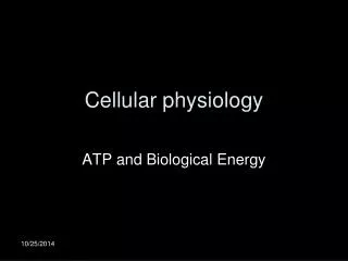 Cellular physiology