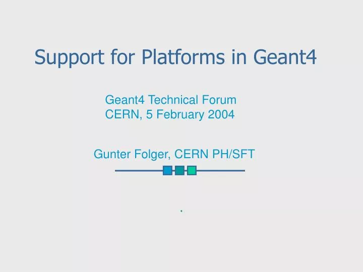 support for platforms in geant4