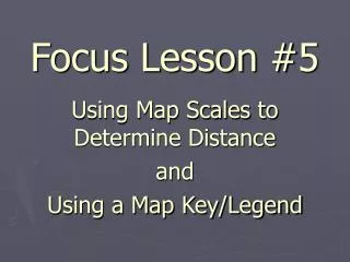 Focus Lesson #5