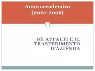 anno accademico 2007 200 8