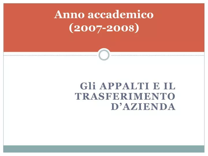 anno accademico 2007 200 8