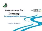 Assessment for Learning - slide 1