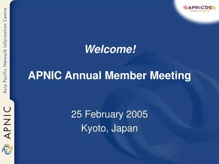welcome apnic annual member meeting