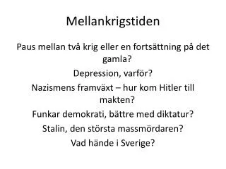 mellankrigstiden