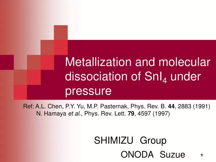 metallization and molecular dissociation of sni 4 under pressure