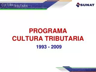 programa cultura tributaria 1993 2009